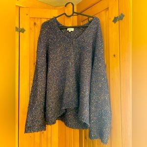 Heartloom Speckled V-Neck Sweater Wool Blend